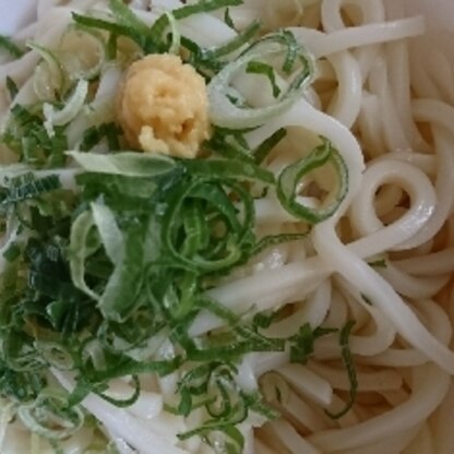 ランチに。細うどんでぶっかけにしてみました。